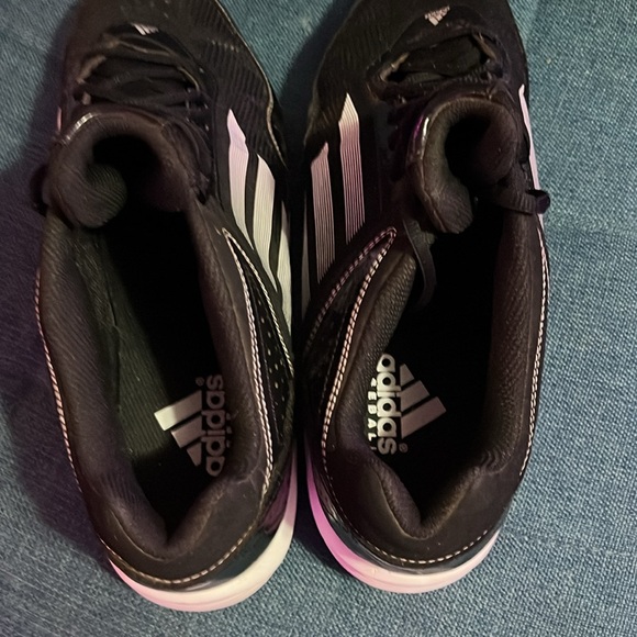Adidas baseball cleats black and white size 12 - Picture 3 of 4